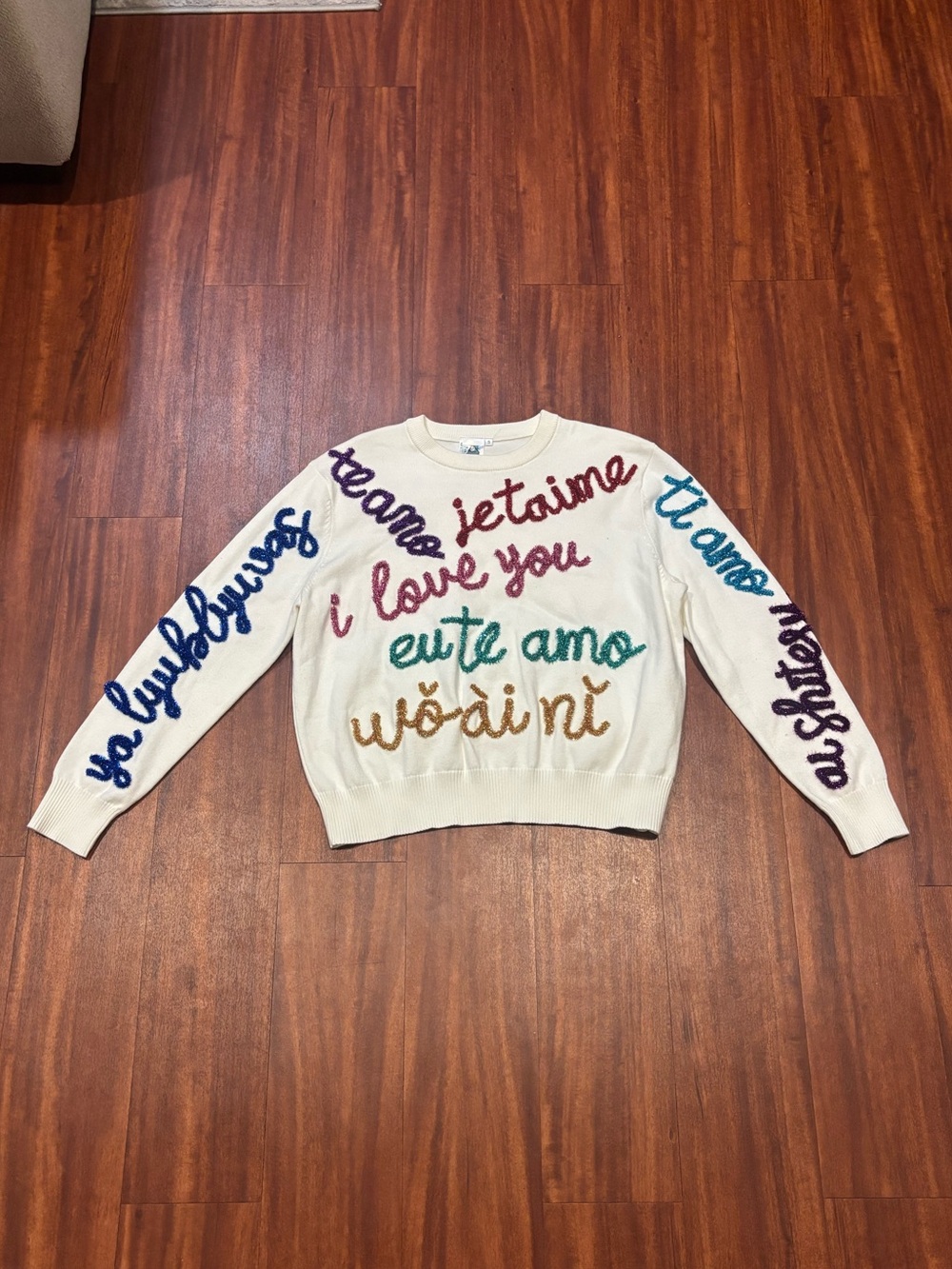 Queen of Sparkles “I Love You" Knit Sweater